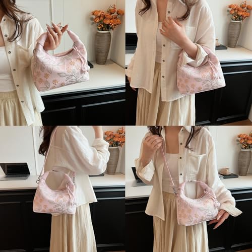 Image of Crescent Crossbody Shoulder Bag, Tote Handbag for Women, Sling Hobo Purse with Chain Strap