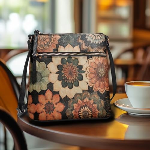 Leather Crossbody Bags for Women Tote Bag with Zipper Waterproof Shoulder Bag Travel Work Soft Handbag3