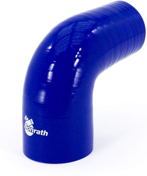 Bonrath Durite Silicone réducteur coudé 45 degré - Longueur: 50mm - Ø63>51mm, Blue - 5