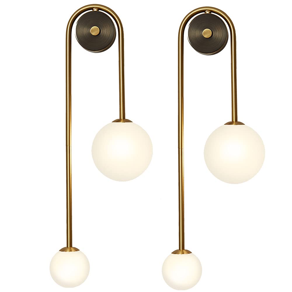VDOQTLJT Grass Brass Wall Lamp Bedside Master Bedroom Sconces Modern Creativity Light Luxury Living Room Aisle Corridor Stairs TV Backdrop Decorative Sconce Warm 5W2(2PCS)