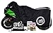 Nuzari Heavy Duty Motorcycle Cover - Waterproof Outdoor Bike Storage - Dirt Bike Covers (Black, Medium)