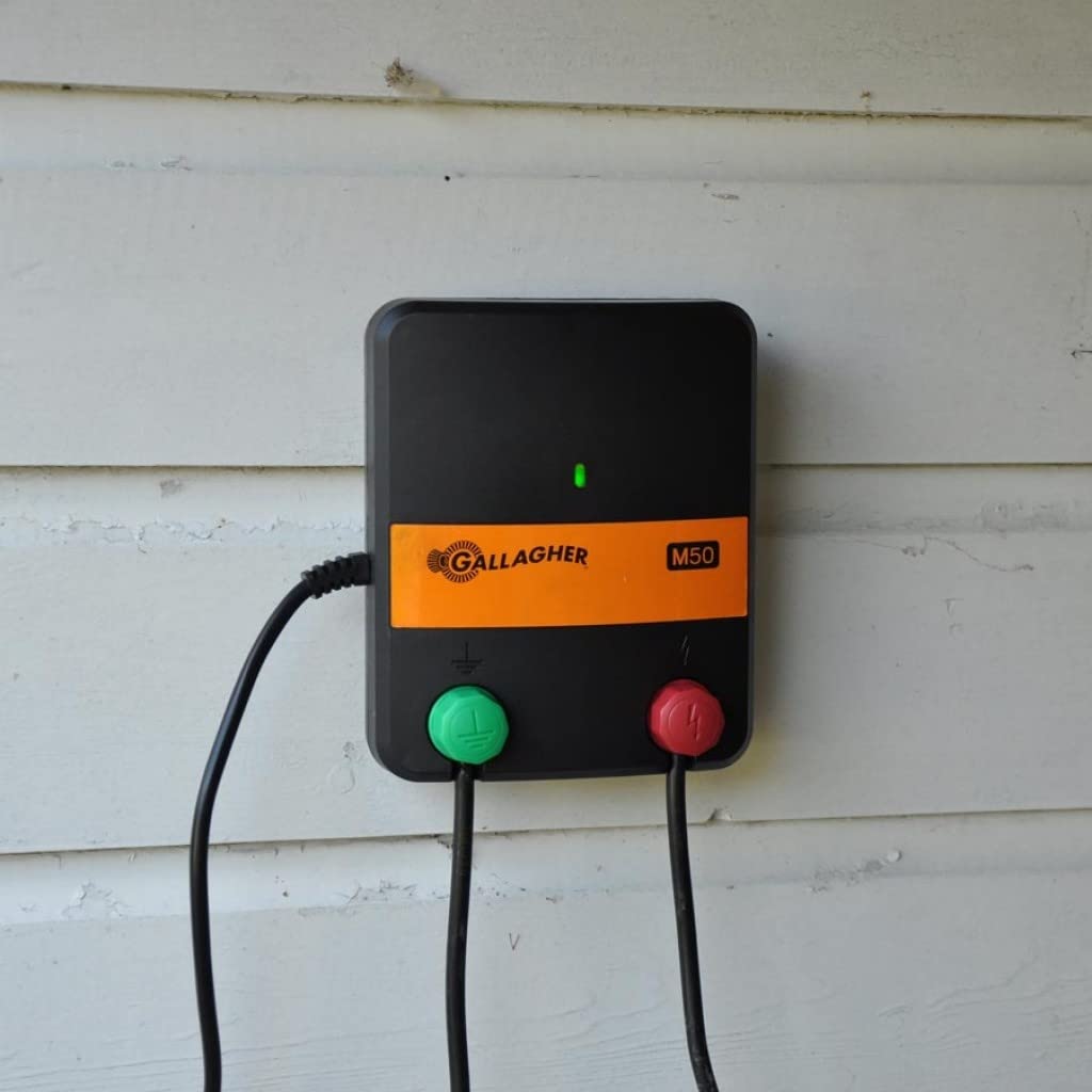 Gallagher Valla eléctrica M50 (230 V) para conejos y conejos, perros y gatos, adecuado para vallas de pasto hasta 10 km