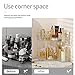 INVSSENE Corner Bathroom Countertop Organizer, Vanity Trays for Counter, Makeup Organizers, Perfume Tray, Kitchen Spice Rack, (Clear, 2 Tiers)