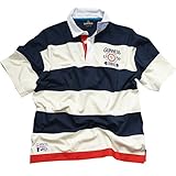 100% Baumwolle Marineblau/weiß Guinness Gestreift 1759 Kurzärmlig Rugby Hemd (S-XXL) - Baumwolle, Marine, 100% baumwolle, Navy, Herren, Large