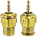 2Pcs Vgoohobby Glow Plug Gold-Plated Universal T2 Hot Spark 70117 Nitro Engine Parts Compatible with 1/8 1/10 Traxxas Himoto Kyosho HSP HPI Redcat RC Car Truck