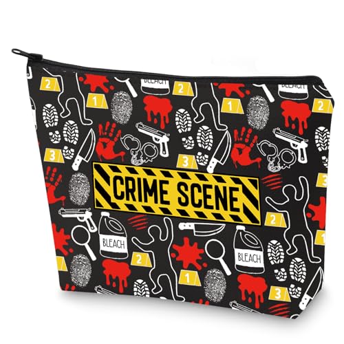 WZMPA Scena del crimine Indagine Trucco Borsa Scienza Forense Regalo Criminologo Kit di sopravvivenza Scena del crimine Merchandise, Scena del crimine Bl, Vestibilità