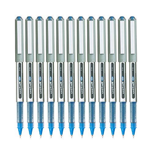 Image of uni-ball Eye UB157 0.7 mm Roller Ball Pens, Blue Ink, Pack of 12