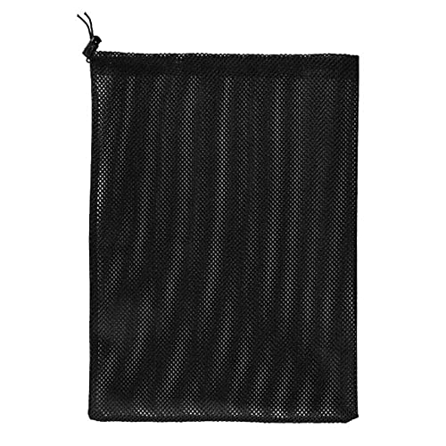 Générique Pompes à cordon Poche filtrante Pompe de bassin à eau Sac de déchirure résistant Barrière Fournitures de nettoyage Tuyau Pompe Eau Aquarium (Black, 47*47cm)