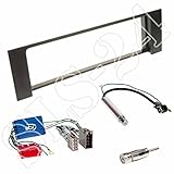  Einbauset: Autoradio 1-DIN Radioblende schwarz für Audi A4 B6 Limousine/Avant; Audi A4 B6 Cabrio ab 10/00-01/06 mit Aktivsystemadapter für Audi (Nicht geeignet für Bose Soundsysteme)