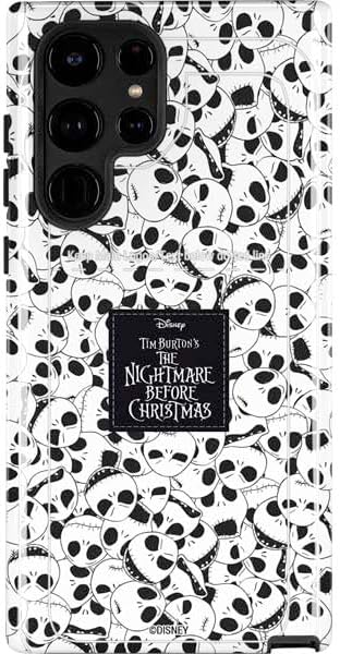 Skinit Impact Phone Case Compatible with Galaxy S24 Ultra - Officially Licensed Disney The Nightmare Before Christmas Jack Skellington Pattern Design