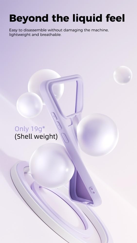 Compatible avec Xiaomi 15 PRO 5G (couleur : violet) Coque arrière rigide en silicone magnétique antichoc