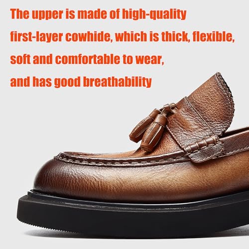 Men's Premium Leather Slip-On for Business and Casual Wear, Breathable Cushioned Dress Shoes with Non-Slip Sole2