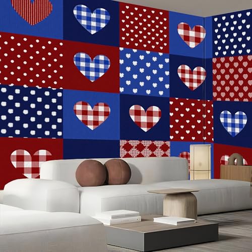 Papier peint panoramique patchwork haut de gamme 400x280 cm au design géométrique raffiné