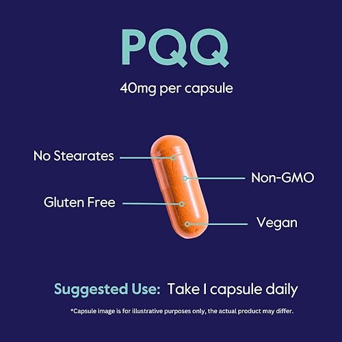 Miniatura 5 de BESTVITE PQQ 40mg (Pirroloquinolina Quinona) (60 cápsulas vegetarianas) - Sin estearatos - Vegano - Sin OMG - Sin gluten