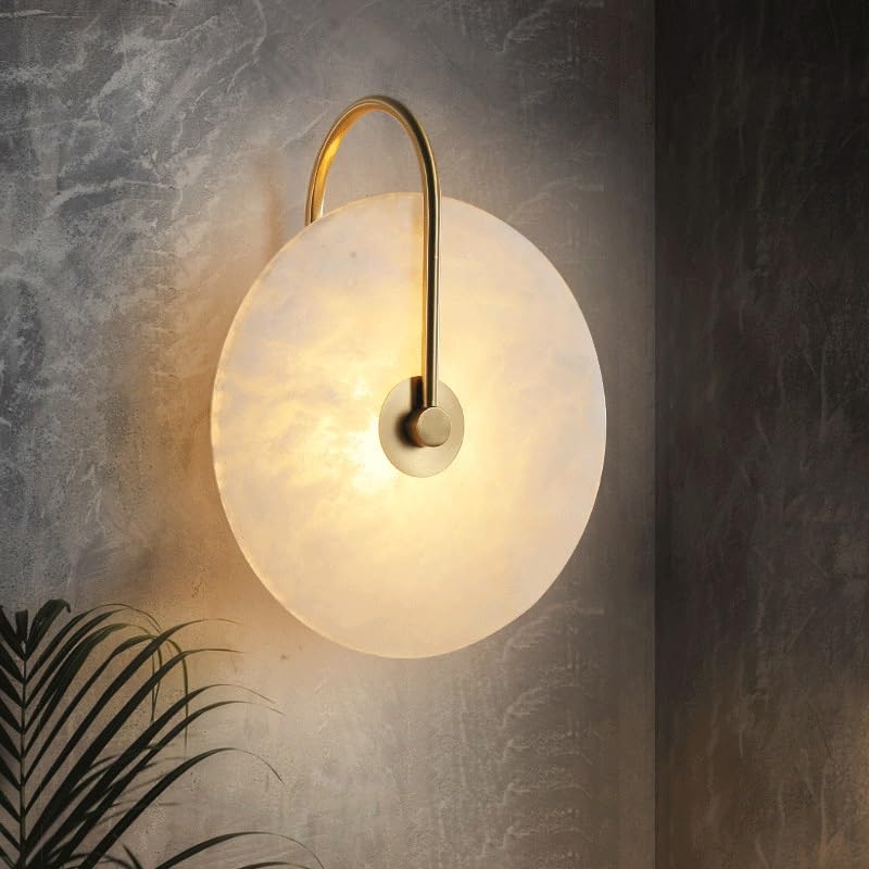 Aplique de pared de mármol con base G9 ajustable de 24,9 cm para baño y dormitorio 2