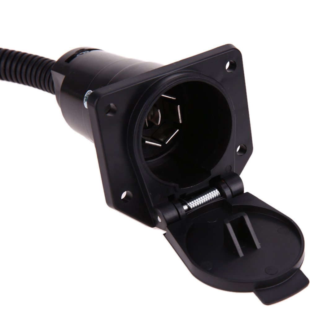 AJ 7-Way Round To 4-Pin Flat Trailer Connector Adapter With 20-Foot Wiring Kit – CHIL024