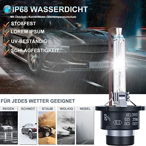 Xenon Brenner XELORD D2S 6000K HID Scheinwerferlampe