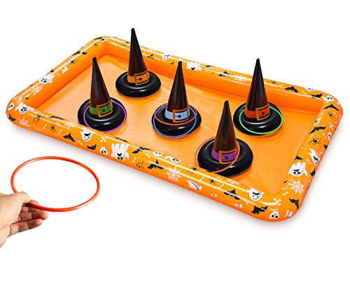 Kovot Witch Hat Ring Toss Inflatable Halloween Game - Fall Festival & Halloween Party Game - //coolthings.us