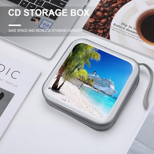 Funda para CD de 40 DVD Seaside Cruise Ship en plástico duro 5