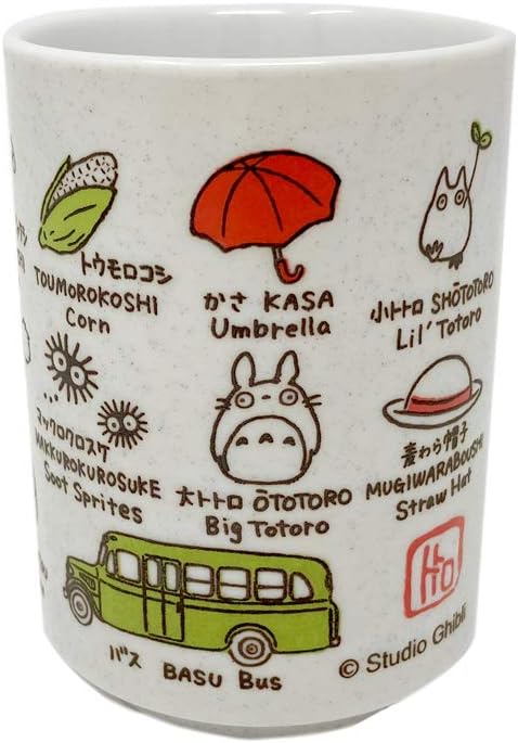 Studio Ghibli via Bluefin Benelic My Neighbor Totoro Totoro and Friends Japanese Teacup - Official Studio Ghibli Merchandise, White (BNL18304)