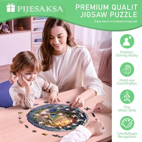 Image of Foest Wooden Jigsaw Puzzle for Adults, S-8.5 * 8.4in-100pcs