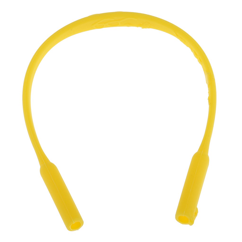 Segolike 5pcs Silicone Eyewear Glasses Neck Retainers Eyeglass Glasses Sunglasses Spectacle Head Safety Strap Cord Holder for Kids Children - yellow, 16.8x0.6cm 1
