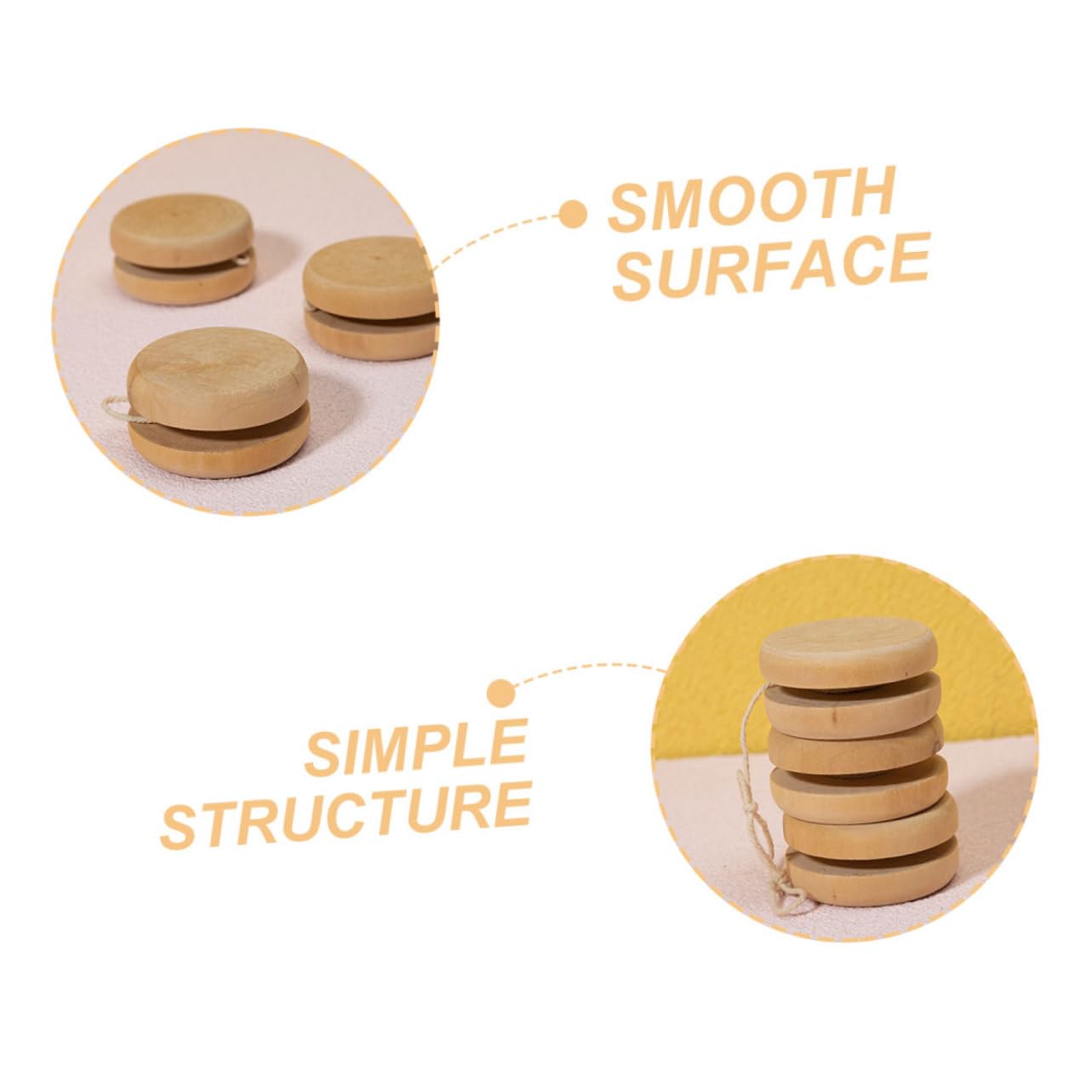 SUPVOX 5sets Portable Ball Wooden Toy for Boys and Girls Park Fingertip Toy 5pcs*5