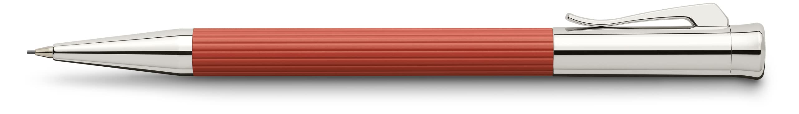 Graf von Faber-Castell - ołówek automatyczny Tamitio w India Red, 0,7 mm | Trzonek z metalu z matowym lakierem, z chromowanymi elementami metalowymi i stopniem twardości B
