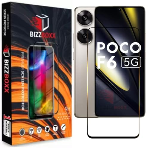 Image of Compatible With POCO F6 5G Tempered Glass Screen Protector - High Definition, Shatterproof, Easy Install, Anti-Fingerprint - Pack of 1