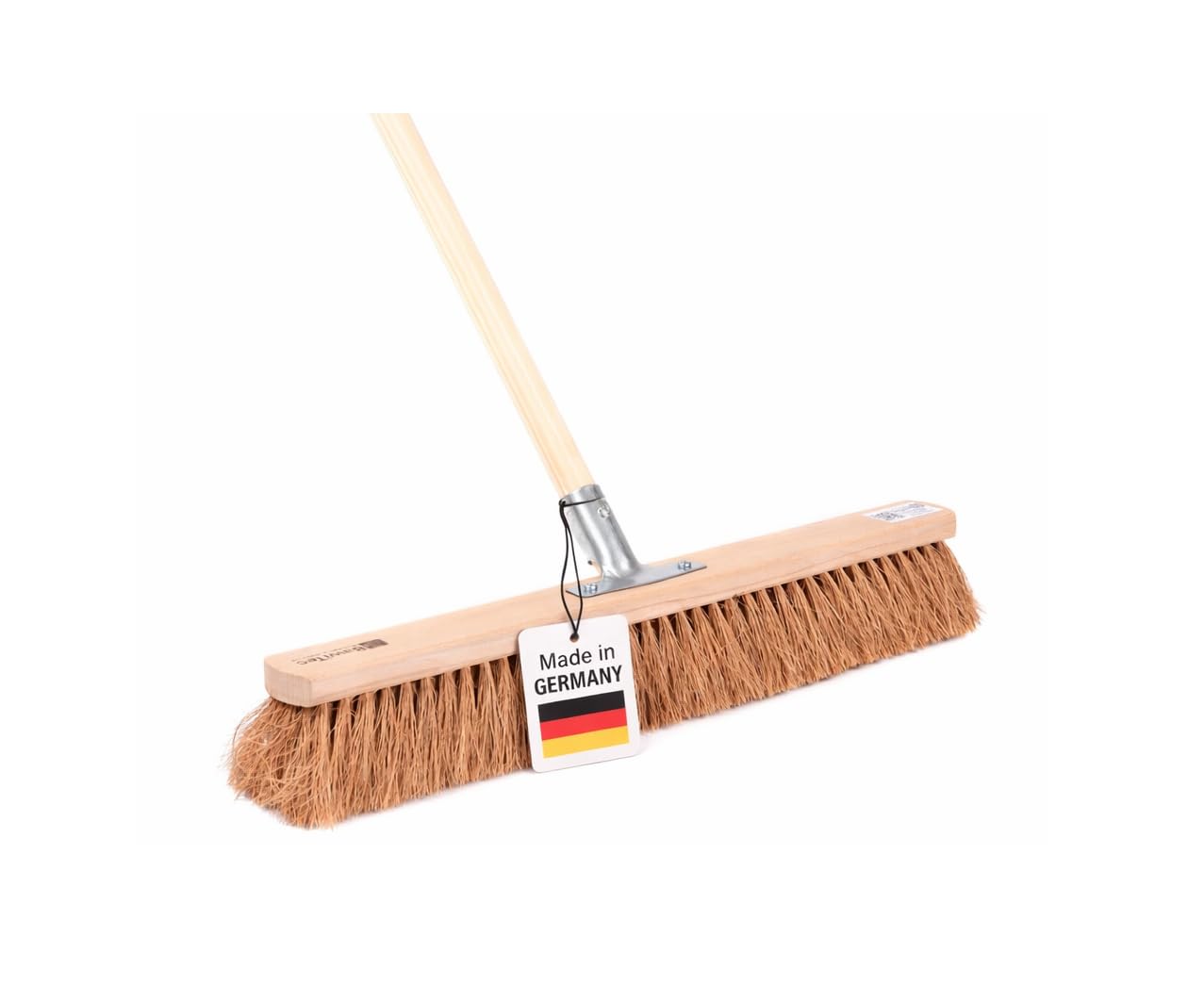Kehrbesen Kokos Borsten 100cm mit Stiel 160cm Lang Besen Holz Besenstiel | Industriebesen, Handwerkerbesen, mit Metall-Stielhalter, mit Geräte-Holzstiel 28mm