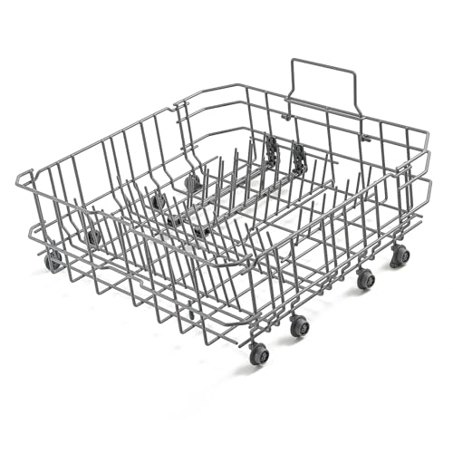 Upgraded 00770545 20007749 Dishwasher Lower Rack Replacement Part for Bosch Dishwasher Rack 100 Series 24' Dishrack SHX3AR75UC SHE3ARF5UC Bosch Ascenta Thermador Dishwasher Bottom Rack Basket Assembly
