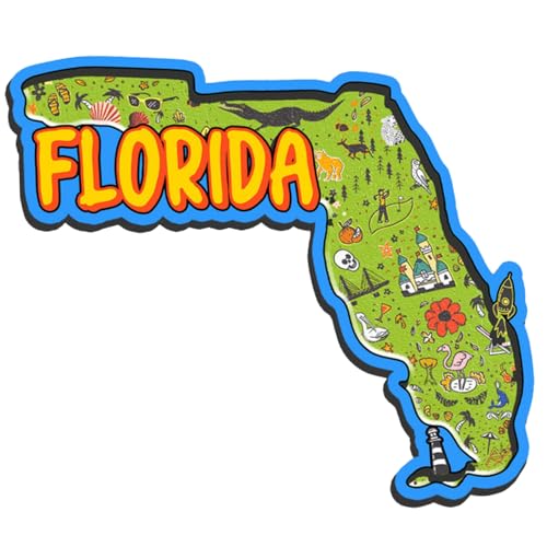 Imán decorativo mapa de Florida 3 pulgadas