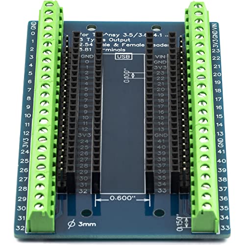 Carte d'extension pour module Teensy avec 3 types de sortie et bornier à vis