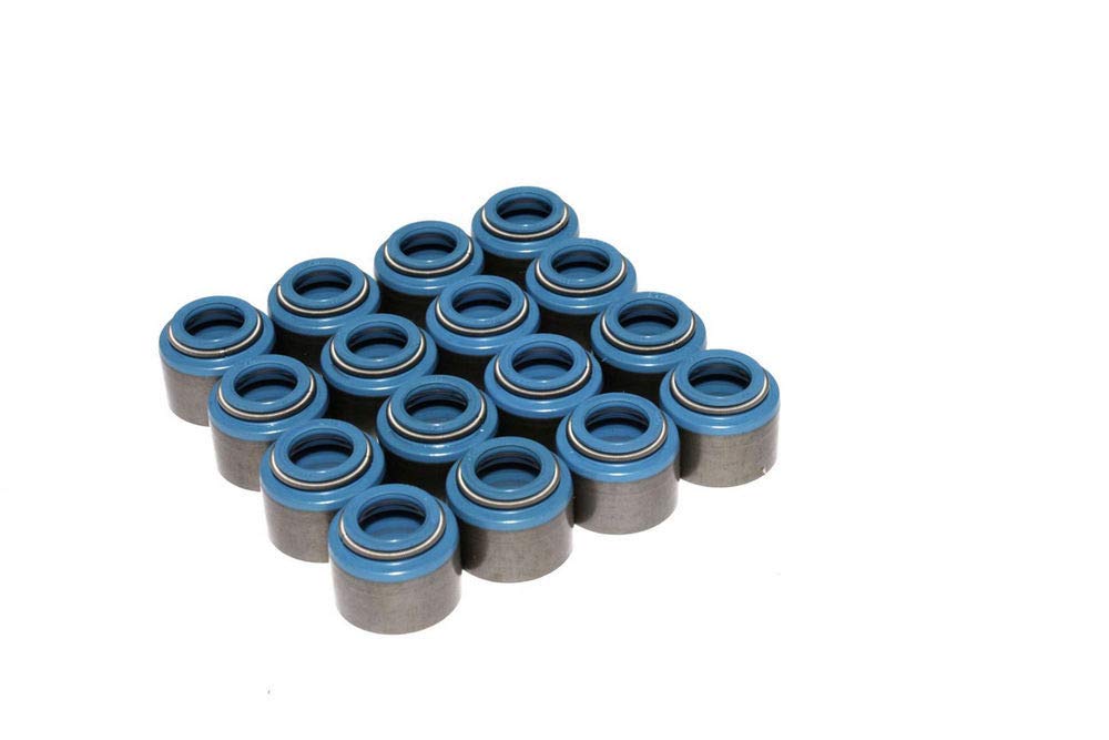Comp Cams 516-16 Set of 16 Metal Viton Valve Seals for .530"" Guide Size, 5/16 Valve Stem"