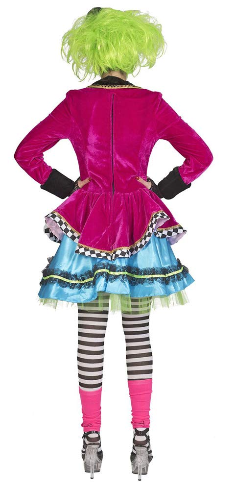 FunnyFashion, costume da cappellaio per donna – travestimento da favola per carnevale multicolore 42-44