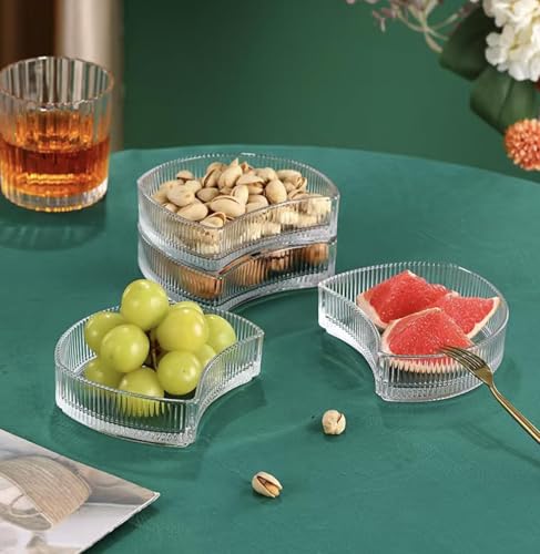Image of Glassbunny Elegant 4 Dry Fruit Bowl Set Premium Glass Bowl for Dry Fruit Stylish Bowl for Home & Gifting 240ml