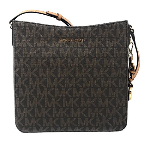 Michael Kors Jet Set Travel PVC Large Messenger - Brown/Acorn