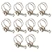 Pissente 10Pcs Double Wire Hose Clamps, 29mm 25-29mm Zinc Plated Steel Heavy Duty Water Hose Clamp for Plumbing, Automotive, Marine and Industrial Use
