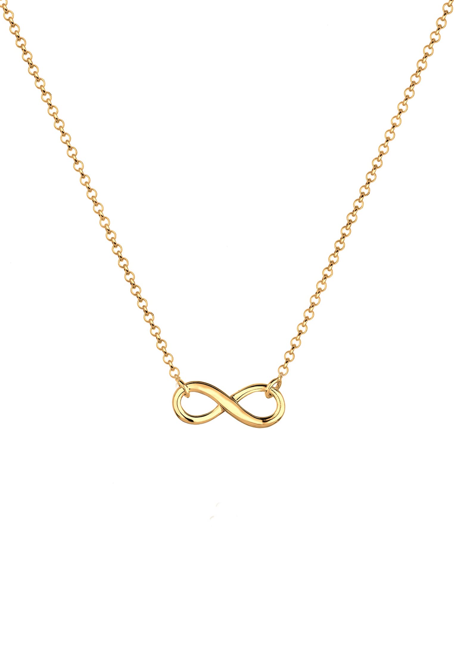 Elli Halskette Damen mit Infinity Symbol Unendlichkeit in 925 Sterling Silber 38 cm Länge
