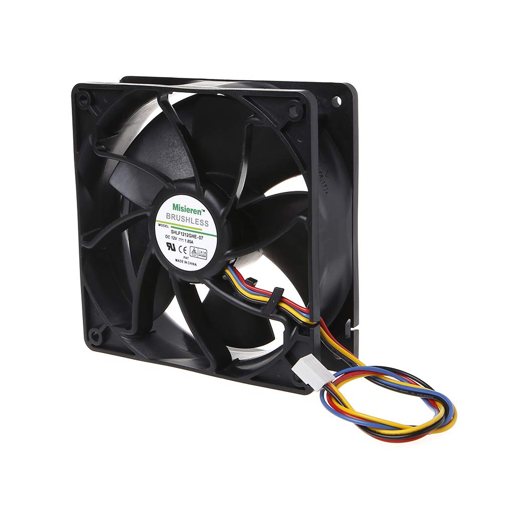 BOying Cooling Fan 12038 12V 1.85A Dual Ball Bearing Brushless 4-Wire PWM Temperature Control Air Cooler Mining Machine V12E12BS1B5-07