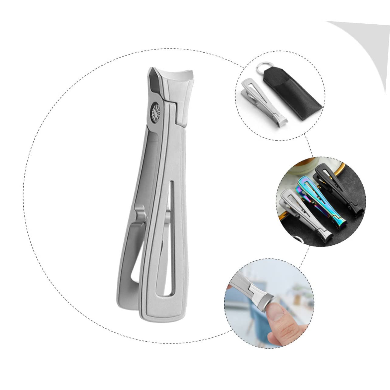 Healeved 2pezzi Tagliaunghie Professionale Acciaio Inossidabile Per Unghie Spesse e Incarnite Strumento Di Precisione Con Design Ergonomico Per Uso Quotidiano e Manicure Sicura