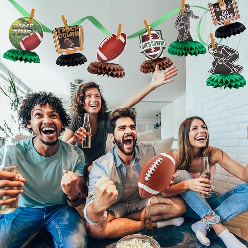 Football Party Table Decorations,Football Birthday Honeycomb Centerpieces Table Toppers,Game Day Party Table Decor Centerpiece Ornaments Supplies - Image 7
