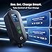 Carbon Fiber Level 1&2 Portable EV Charger, 8-16A Adjustable Current/Timer/Smart Display, NEMA 6-20 & 5-15 Plug, 16FT EV Charging Cable, J1772 Electric Car Charging Cord for All SEA J1772 EVs/PHEVs