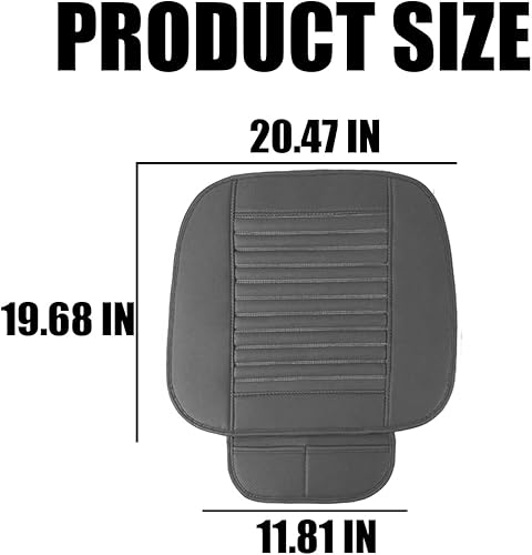 Miniatura 2 de zipelo Paquete de 2 fundas de asiento de automóvil para asientos delanteros, protector de cojín de cuero transpirable, asiento del conductor