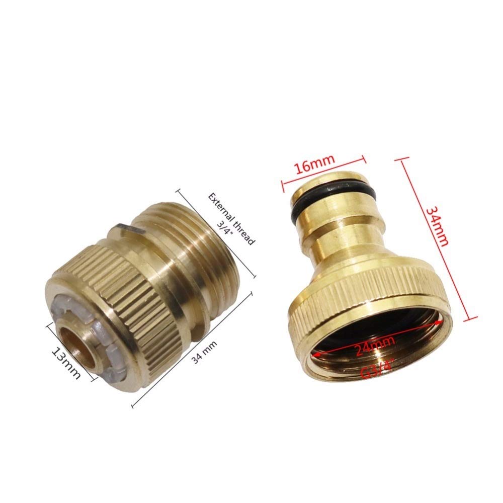 Garten-Klempnerschlauch-Adapter 10 Sätze 3/4 "Innengewinde Schnellanschluss Fuge mit 3/4" männliche Gewindeanschluss Auto Waschbeschläge Gartenwasseranschlüsse