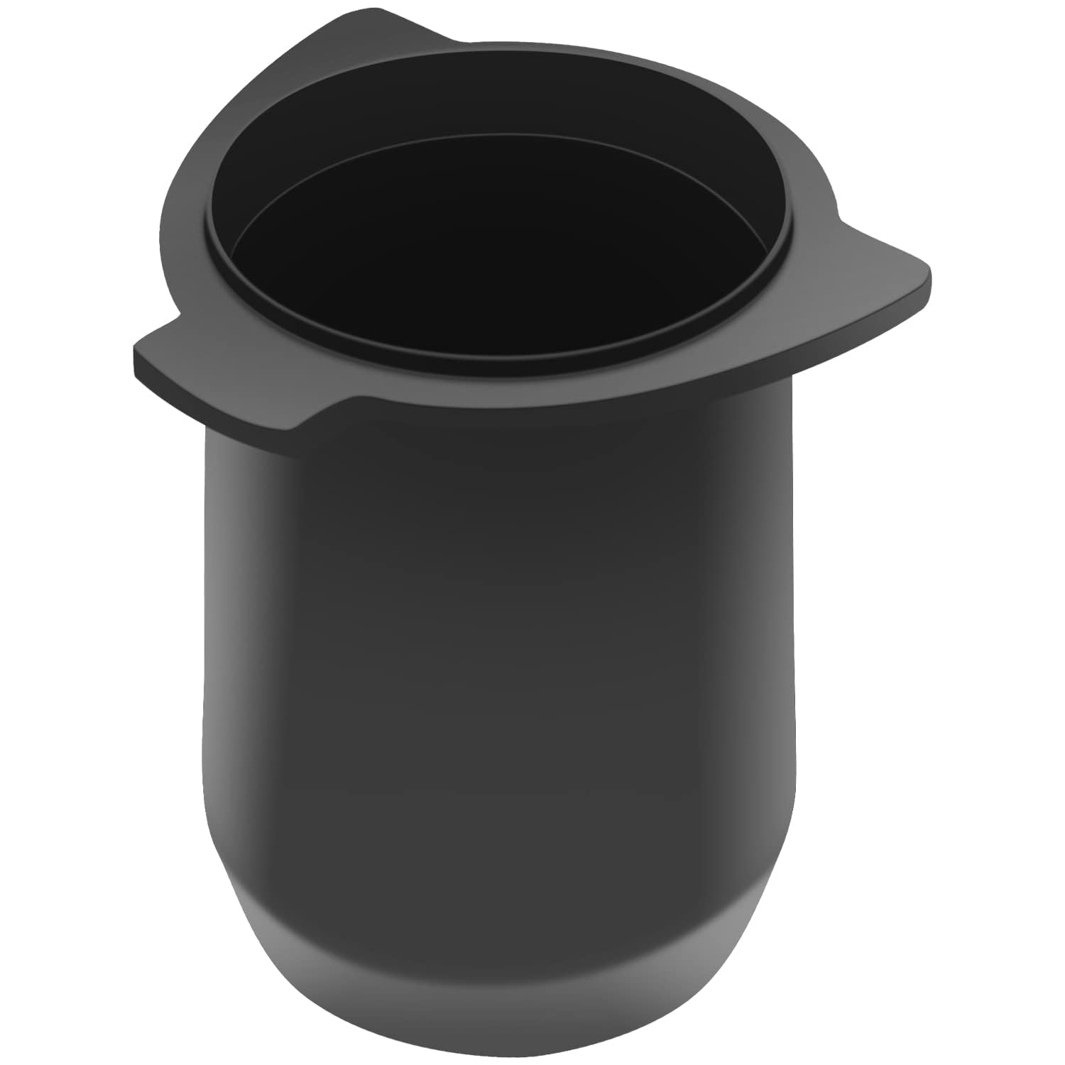 54mm Espresso Dosing Cup for Portafilter Matte Black Grounds Cup with Grinder-Activating Ring Easy Transfer Less Mess Compatible