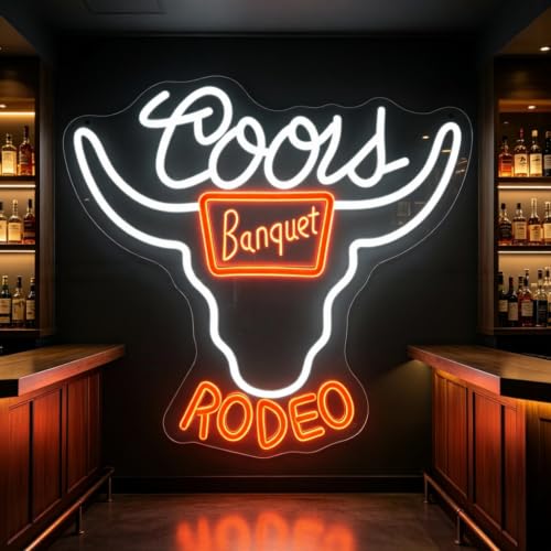 Image of Western Cowboy Beer Neon Light Sign Dimmable USB LED Bar Decor 14.6 inchx13.4 inch