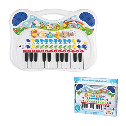 Piano Musical Animal Braskit Azul