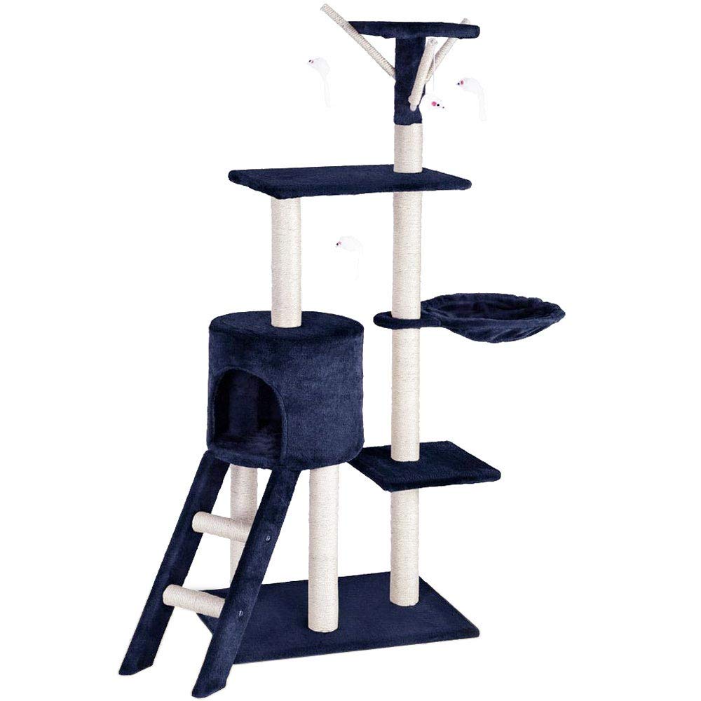 Arbre à chat multi-niveaux pour grands espaces de sieste et de jeux dans le salon