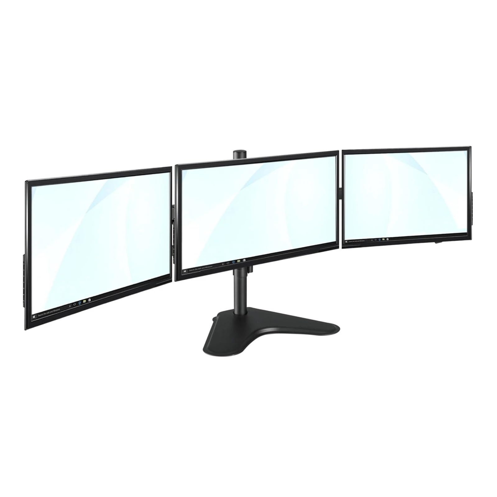 Support de bureau triple pour écrans de 13 à 27", support de bureau réglable avec support conforme à la norme VESA, support ergonomique pour bureau à domicile ou configuration de jeu
